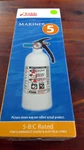 Kidde Mariner Fire Extinguisher 2# 5-B:C Metal Valve Nylon Vb White 466635MTLK. Fixed Price $39.99.