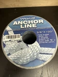 Marine Anchor Line Rope Solid Braided 3/8 X 100". Fixed Price $9.99.
