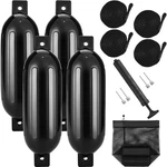 Uimoso Boat Fenders Inflatable Ribbed Bumpers For Docking 6.5" X 23" Black. Fixed Price $45.99.