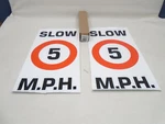 Taylor Made 46180 Slow 5 Mph 24" X 13" Bouy Label Pair (2) Marine Boat. Fixed Price $24.97.