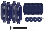 Rockville FEN410-NAVY Blue Boat 10" Fender Package Bumpers, Covers, Lines. Fixed Price $184.95.