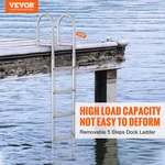 5-STEP Removable Dock Ladder, 500 Lbs, Aluminum, Non-slip, For Boat/pool/marine. Fixed Price $153.99.