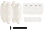 Rockville FEN410-WHITE Boat Fender Package Bumpers 10"X30", Covers, Lines. Fixed Price $166.46.