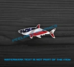(2) Great White Shark Usa Flag Print Vinyl Sticker Decal Boat Window Bumper Fish. Fixed Price $5.39.