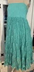 Ravirga,aqua,seafoam Green,pineapple,full Circle,tube Dress,hand Crochet,m,uniq. Fixed Price $49.00.