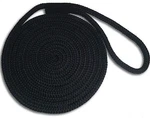 3/8" X 20' Double Braid Nylon Dock Lines - Black Made Usa. Fixed Price $20.99.