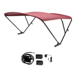 Sureshade 2021133091 Battery Powered Bimini Black Anodized Frame & Burgundy. Fixed Price $1659.00.
