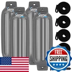 Veithi Large Boat Fenders 4 Pack 8.5 X 27 Inchribbed Twin Eyes Vinyl. Fixed Price $185.27.