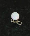 Pc Dermal Anchor Top W/14G 4MM White Fire Opal Ball Stone 316L Surgical Steel. Fixed Price $14.95.