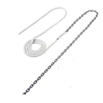 Maxwell 10' Of 1/4" Ht Chain Splice To 300' 1/2" Nylon Brait Line #RODE46. Fixed Price $508.15.