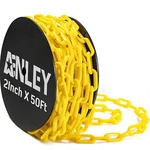 Anley 50 Ft Plastic Links - Safety Barrier Chains Rustproof 2 Inch X. Fixed Price $23.95.