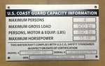 Boat Capacity Coast Guard Aluminum Plate Custom Engraved Bass Tracker Weldcraft. Fixed Price $34.95.