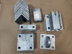 Lot Of 150 Galvanized Dock Hardware, Angle Brackets, Chain Retainers, T-male Con. Fixed Price $299.99.