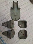 Vintage Brass Danforth Boat Anchor Chock Set Mounts. Fixed Price $65.00.