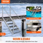 Vevor Dock Ladder, 43''-51'' Adjustable Height, 500 Lbs Load Capacity, Aluminum. Fixed Price $240.99.