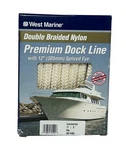 West Marine Double Braided Nylon Premium Dock Line 1/2" X 35' White New. Fixed Price $24.99.
