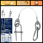 Anchor Safety Straps 12IN 6MM Stainless Steel Wire Rope W/ Carabiner U-bolt. Fixed Price $63.99.