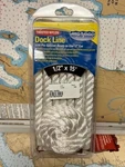 Marpac #7-6354 Dock Line Twisted Nylon Black 1/2" X 15'.. Fixed Price $8.25.