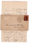 #210 Greenfield Ma Fancy Skull & Crossbones Cancel W/ Content To Vt. Fixed Price $225.00.