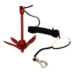 Attwood 3.5 Lb Red Painted Iron Folding Grapnel Anchor Kit. Fixed Price $68.90.
