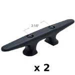 2 Pack Of 10 Inch Black Plastic Hollow Base Cleats For Boats And Docks. Fixed Price $41.56.