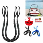 2PCS Marine Bungee Dock Line/boat Mooring Rope Tie Down Stretch Black New. Fixed Price $15.46.