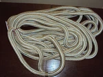 Gold/white 5/8 X 25FT Double Braid Dock Lines Pair Boating. Fixed Price $66.00.
