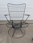 Vintage Mid Century Modern Homecrest Black Wire Swivel Patio Rocker Chair Mcm. Fixed Price $125.00.