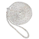 New England Ropes 3/4" Premium 3-STRAND Dock Line White W/tracer 50. Fixed Price $85.26.