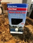 West Marine 1/2 X 15 Nylon Dock Line 3 Strand Black Rope New. Fixed Price $12.88.