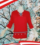 Bon Worth Nautical Top Shirt Sailing Boat Embroidered Anchor Women's Medium. Fixed Price $20.99.