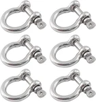 6 Pcs 1/4 D Ring Anchor Shackles, Stainless Steel Clevis Shackle, Marine Boat. Fixed Price $12.90.