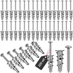 400 Pieces Self Drilling Drywall With Screws Kit, (200 ANCHORS+200 Sc.... Fixed Price $42.47.