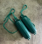 Lot Of 2 Boat Fender Bumpers Green Polyform G-3 Twin Eye. Fixed Price $45.00.