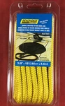 Dock Line Double Braided Nylon Rope 3/8" X 15' Yellow Seachoice 39891. Fixed Price $14.99.