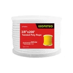 3/8 Inch 200 Ft White Solid Braid Rope-high Uv Abrasion Resistance. Fixed Price $57.59.