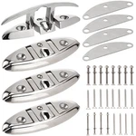 4 Pack 6" Boat Folding Cleats 316 Stainless Steel Flip-up Marine Dock Rope. Fixed Price $59.99.