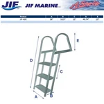 Jif Aluminum Dock Ladder W/ Mounting Hardware Ase 3-STEP. Fixed Price $218.99.