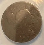 1795 Liberty Cap Large Cent , Good Obverse AG-3. Fixed Price $395.00.