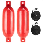 2-PACK Twin Eye Ribbed Boat Fenders 6.5 X 23-INCH, Red. Fixed Price $38.00.