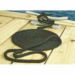 Invincible Marine Double Braid Dock Line 100%NYLON 1/2" X 25' 12" Eye Black Gold. Fixed Price $26.99.