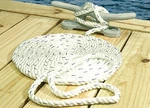 Seachoice Premium 3 Strand Twisted Nylon Dock Line - White With Blue Tracer. Fixed Price $29.74.