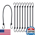 Bungee Cords With Hooks 8-PACK, 24" Thick Elastic Rope Strong, Stretchy Tie-do. Fixed Price $32.99.