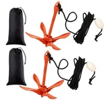 Lounsweer 2 Pack Marine Kayak Anchor Kit Grapnel Folding A.... Fixed Price $59.74.