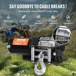Vevor 4000 Lb Atv Utv Winch 12V Electric W/ Steel Cable, Roller Fairlead & Remot. Fixed Price $134.06.