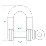 Seachoice 50-44601 Stainless Steel "d" Anchor Shackle. Fixed Price $12.11.