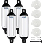 Boat Fenders Pack 4.516 Inch Ribbed Twin Eyes Vinyl Bumpers Docking Protectiv. Fixed Price $153.81.