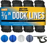 Lines Boat Ropes For Docking, 3/8" Double X 15 Ft, Black 4 Pk. Fixed Price $64.48.