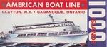 1950'S American Boat Lines 1000 Island Cruises Brochure. Fixed Price $5.00.