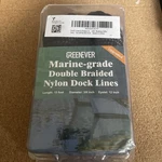 Greenever Marine-grade Double Braided Nylon Dock Lines 15FT Length 3/8 2 Pack. Fixed Price $25.00.